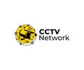 CCTV security camera system logo design. CCTV surveillance secure cam vector design