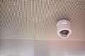 CCTV Security camera wall ceiling Royalty Free Stock Photo