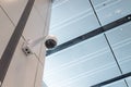 CCTV Security camera wall ceiling Royalty Free Stock Photo