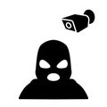 CCTV security camera watching sign icon