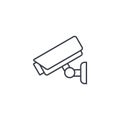 Cctv, security digital camera, protection thin line icon. Linear vector symbol Royalty Free Stock Photo