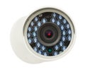 CCTV security ip camera, closeup photo, isolated object on white