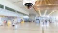 CCTV security recording inside the airport terminal to the various internal security Royalty Free Stock Photo