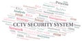 Cctv Security System typography vector word cloud. Royalty Free Stock Photo