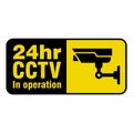 CCTV Sign of camera system clipart