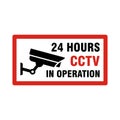 CCTV Sign of security system sticker