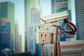 CCTV surveillance camera in Singapore Royalty Free Stock Photo