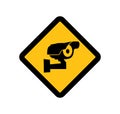 cctv or surveillance security camera monitoring vector logo design for sticker, sign and icon Royalty Free Stock Photo