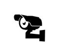 cctv or surveillance security camera monitoring vector logo design Royalty Free Stock Photo