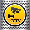 CCTV symbol on a chromium background Royalty Free Stock Photo