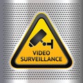 CCTV symbol, on a chromium background Royalty Free Stock Photo