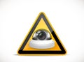 CCTV symbol - security camera Royalty Free Stock Photo