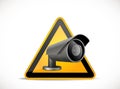 CCTV symbol - security camera Royalty Free Stock Photo