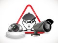 CCTV symbol - security camera Royalty Free Stock Photo