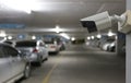 CCTV tool on car parking background