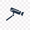Cctv vector icon isolated on transparent background, Cctv trans Royalty Free Stock Photo