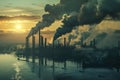CCUS showcasing the process of capturing carbon dioxide emissions from industrial sources converting them for utilization and