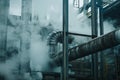 CCUS showcasing the process of capturing carbon dioxide emissions from industrial sources converting them for utilization and