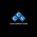 CCV letter logo design on BLACK background. CCV creative initials letter logo concept. CCV letter design Royalty Free Stock Photo