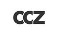 CCZ logo design template with strong and modern bold text. Initial based vector logotype featuring simple and minimal typography.