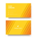 Modern yellow lines double sided business card template vector eps10