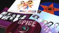 Cd and artwork by the British pop group SPICE GIRLS Royalty Free Stock Photo