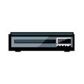 cd blu ray player game pixel art vector illustration Royalty Free Stock Photo