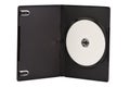 CD case with blank DVD disc isolated on white Royalty Free Stock Photo