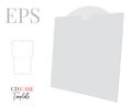 CD Case, CD Envelope template, vector with die cut / laser cut layers. White, clear, blank, isolated CD Envelope mock up Royalty Free Stock Photo