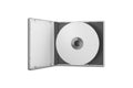 CD disc and carton packaging cover template mock up. Digipak case of cardboard CD drive. Royalty Free Stock Photo