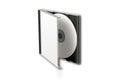 CD disc and carton packaging cover template mock up. Digipak case of cardboard CD drive. Royalty Free Stock Photo