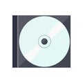 CD disc in compact disc case. CD or DVD standard model. Top view Royalty Free Stock Photo