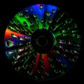 CD disc with water drops Royalty Free Stock Photo