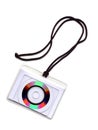 CD Disk cut-away on a cord Royalty Free Stock Photo