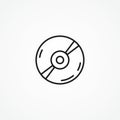 CD disk line icon. Laser disk, compact disc, CD, DVD icon icon Royalty Free Stock Photo