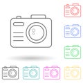 Cd disk multi color style icon. Simple thin line, outline vector of media icons for ui and ux, website or mobile application Royalty Free Stock Photo