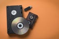 CD disk and video-audio cassette and flash drive as a concept of media storage evolution