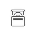 CD drive line icon Royalty Free Stock Photo