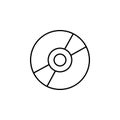 CD drive vector icon, DVD icon, CD icon Royalty Free Stock Photo