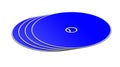 CD or DVD blank template blue for presentation layouts and design. 3D rendering Royalty Free Stock Photo