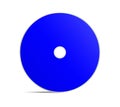 CD or DVD blank template blue for presentation layouts and design. 3D rendering Royalty Free Stock Photo