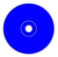 CD or DVD blank template blue for presentation layouts and design. 3D rendering Royalty Free Stock Photo