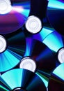 CD DVD Blu-ray discs closeup detail Royalty Free Stock Photo