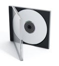 CD or DVD case with blank media on white background Royalty Free Stock Photo