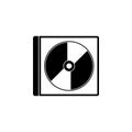 CD DVD Disc and Box Flat Vector Icon Royalty Free Stock Photo