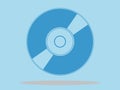 CD DVD Disc icon, vector illustration, minimal design