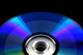 CD DVD disc recorded on black isolated Royalty Free Stock Photo