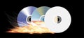Cd dvd disk burning Royalty Free Stock Photo