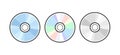 CD DVD icon disc vector blank illustration. Compact disk dvd music audio