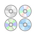 CD DVD icon disc vector blank illustration. Compact disk dvd music audio Royalty Free Stock Photo